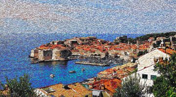 Haven van Dubrovnik | Van Gogh Kunst van Peter Balan