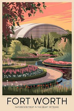 Fort Worth, Texas Vintage Reisposter van Poster Art Shop