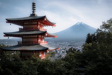 Pagoda view of Mount Fuji II by fromkevin