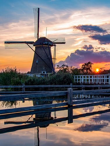 Mill children's dike during sunset