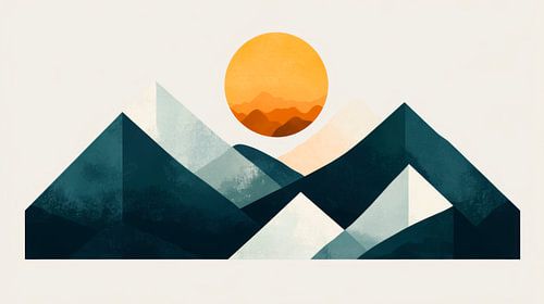 Mountain landscape sunrise