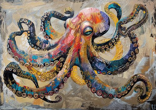 Peinture de la pieuvre sur Caprices d'Art