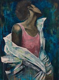 Girl In Motion  (Female Movement #6) van Lucienne van Leijen