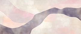 Sanfte Wellen in Pastelltönen – Abstrakt von Poster Art Shop