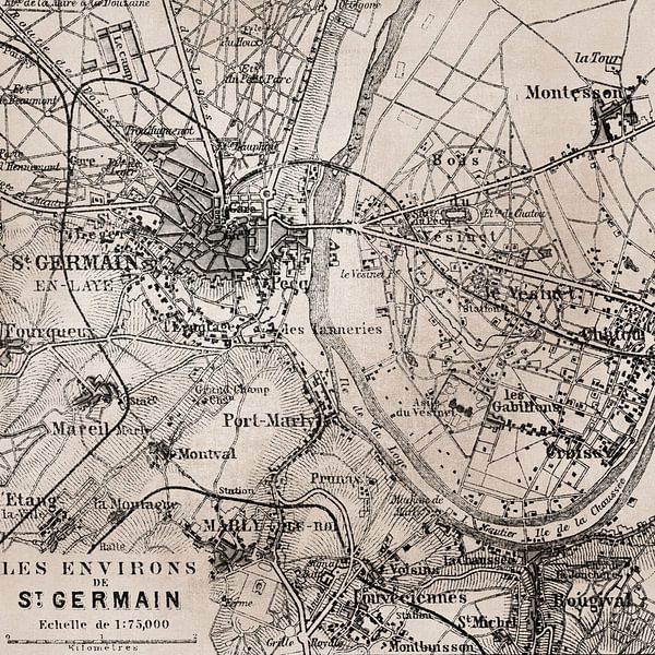 Plan historique de Paris St Germain par Andrea Haase