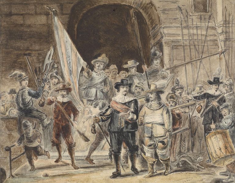 Montre de nuit, Johannes Dyserinck, inspiré de Rembrandt van Rijn par Des maîtres magistraux