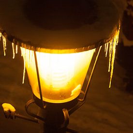 Icicles on a street light by Roque Klop