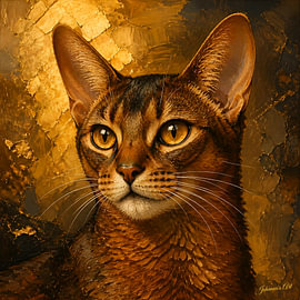 Katzenkunstsammlung – Abessinierkatze von Johannas Art Creations