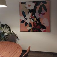 Klantfoto: Abstract schilderij flower power van Studio Allee, als ArtFrame