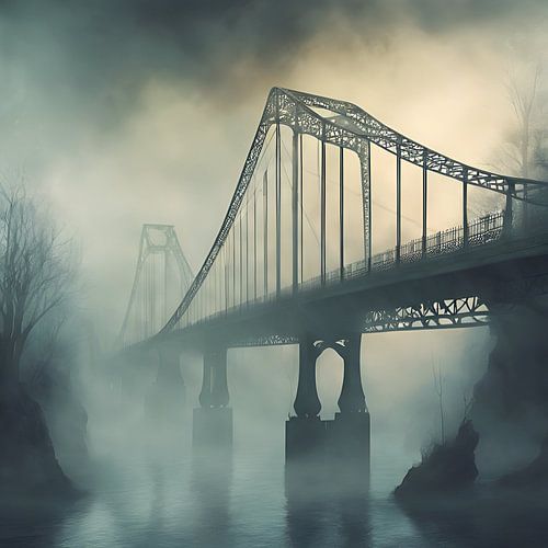 Neblige Brücke
