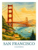 Bezaubernde San Francisco Landschaft drucken