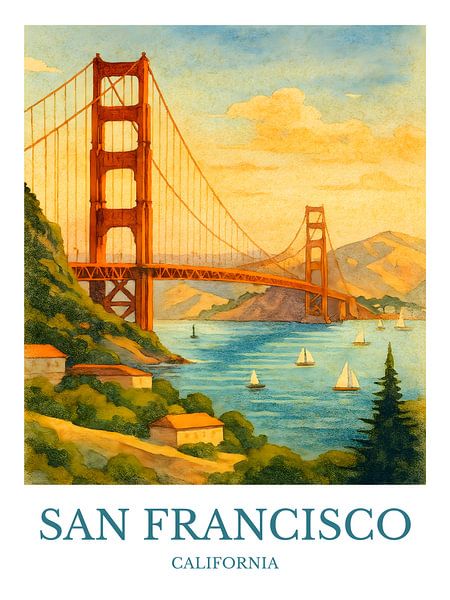 Bezaubernde San Francisco Landschaft drucken von Robert Swaine