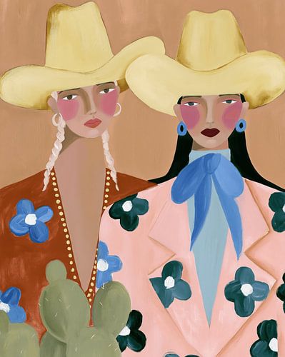 Portrait of Cowgirls by Carla Van Iersel