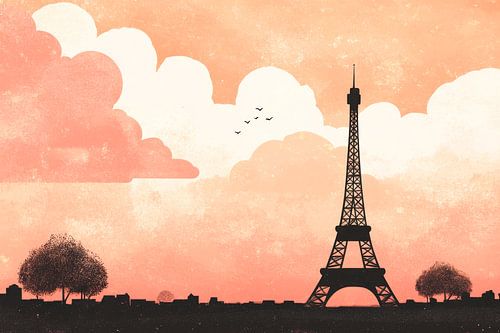 Eiffel Tower dusk