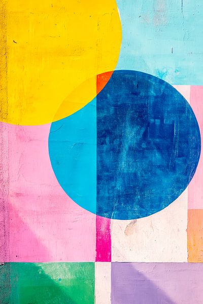 Kleurrijke geometrische vormen - Minimalistisch van Poster Art Shop