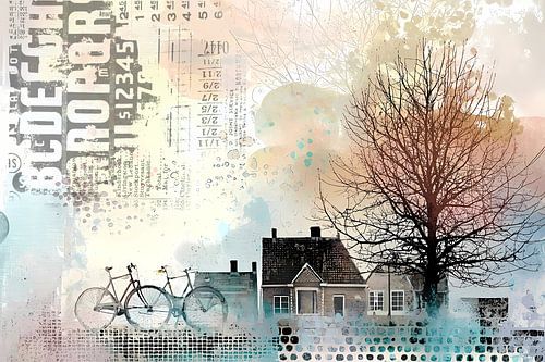 fond rural artistique, graphique saisonnier 7