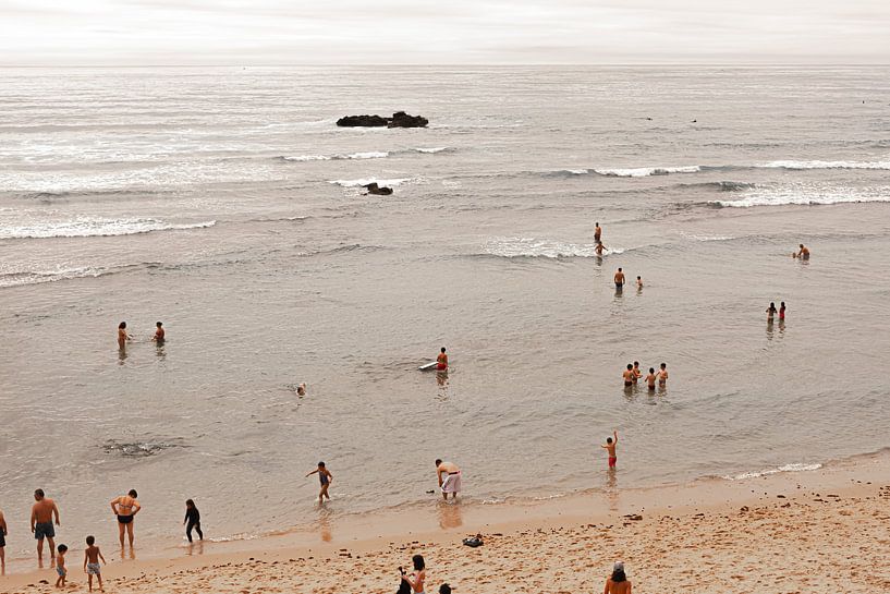 People in the sea at the beach of Portugal, Europe by AIM52 Shop