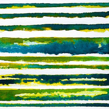 Lines of the Earth | Aquarel schilderij van WatercolorWall