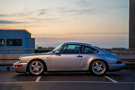 Porsche 911 urban sunset