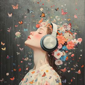 Young Woman with Nature by Eye catching paintings