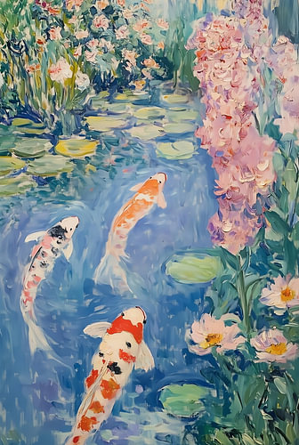 Koi unter Glyzinien II