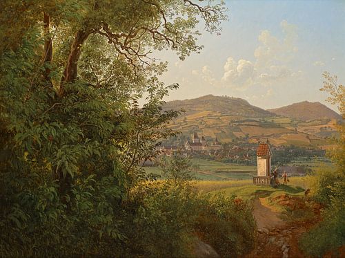 Josef Rebell, zicht op Pöggstall, ca 1827