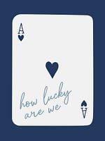 Hoe gelukkig zijn we Ace marineblauw