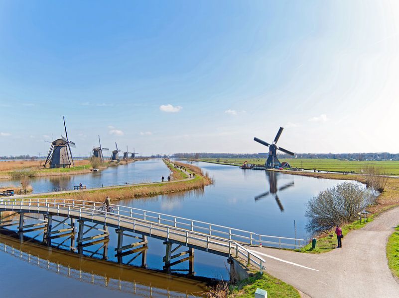 Windmolens op Kinderdijk in Nederland par Eye on You