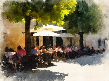 Zomers terras