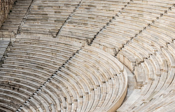 Dyonisus theater - marmeren trappen abstract