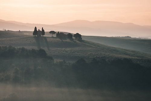 Zonsopgang Toscane | reisfotografie print | Italië