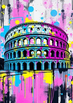Colosseum van Rome Pop Art van MIROKKU