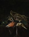 Nature morte avec oiseaux morts et sac de gibier, Willem van Aelst par Des maîtres magistraux Aperçu