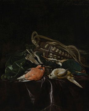 Stilleven met dode vogels en wildzak, Willem van Aelst
