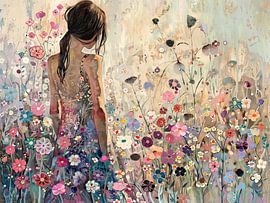 Blumengarten | Blossom Veil von Abstraktes Gemälde