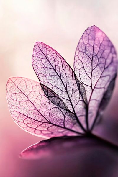 Zarte Blätter in sanften Farben von Poster Art Shop