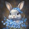 Forget-me-not bunny by Jutta Maria Pusl
