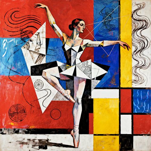 Mondrian Ballerina – A Study in Rhythm and Perspective