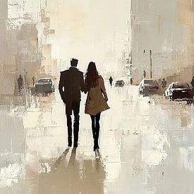 Mann und Frau in einer Stadtansicht von Zen und Mehr