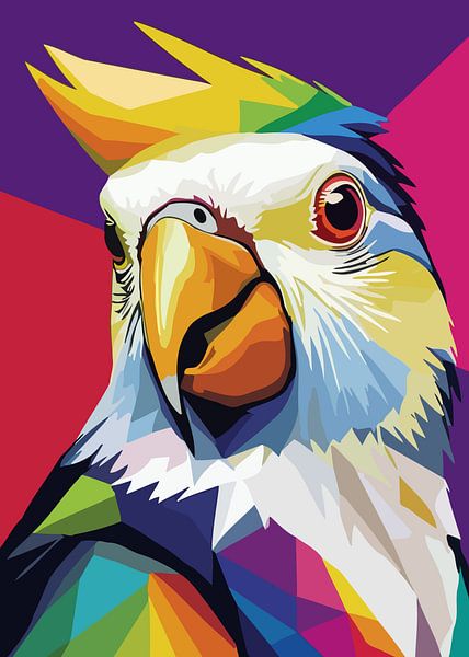 Nymphensittich Papagei Vogel Pop Art von MIROKKU