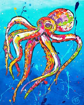 Colourful Squid by Happy Paintings