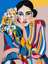 Jacqueline avec des fleurs sur Cats & Dotz