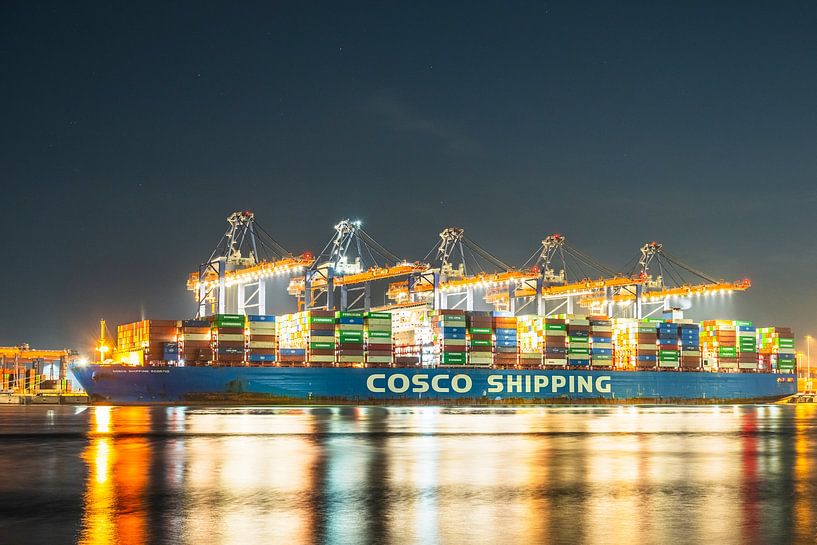 Container ship docked at the container terminal  by Sjoerd van der Wal Photography