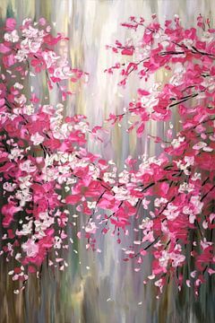 Bloesems met roze en wit van Imperial Art House