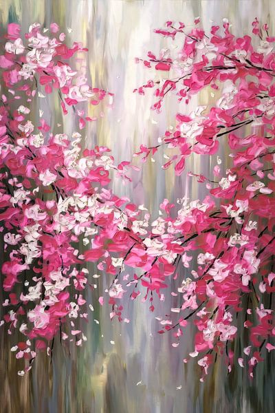 Blüten mit rosa und weiß von Imperial Art House