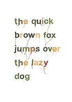 Quick brown fox blad letters