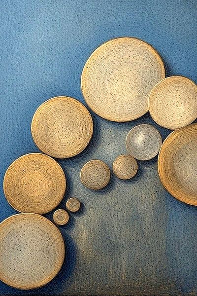 Circles in pastel by Günther Heilemann