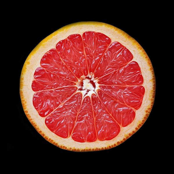 Grapefruit portret - Pompelmoes van TheXclusive Art
