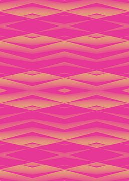Géométrie abstraite formes roses sur FRESH Fine Art