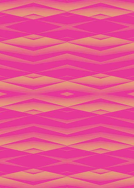 Abstract Geometry Shapes Pink by FRESH Fine Art